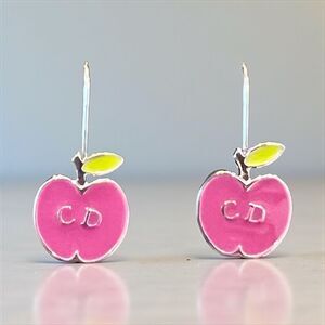 Christian Dior
Vintage Enamel Apple Drop Earrings